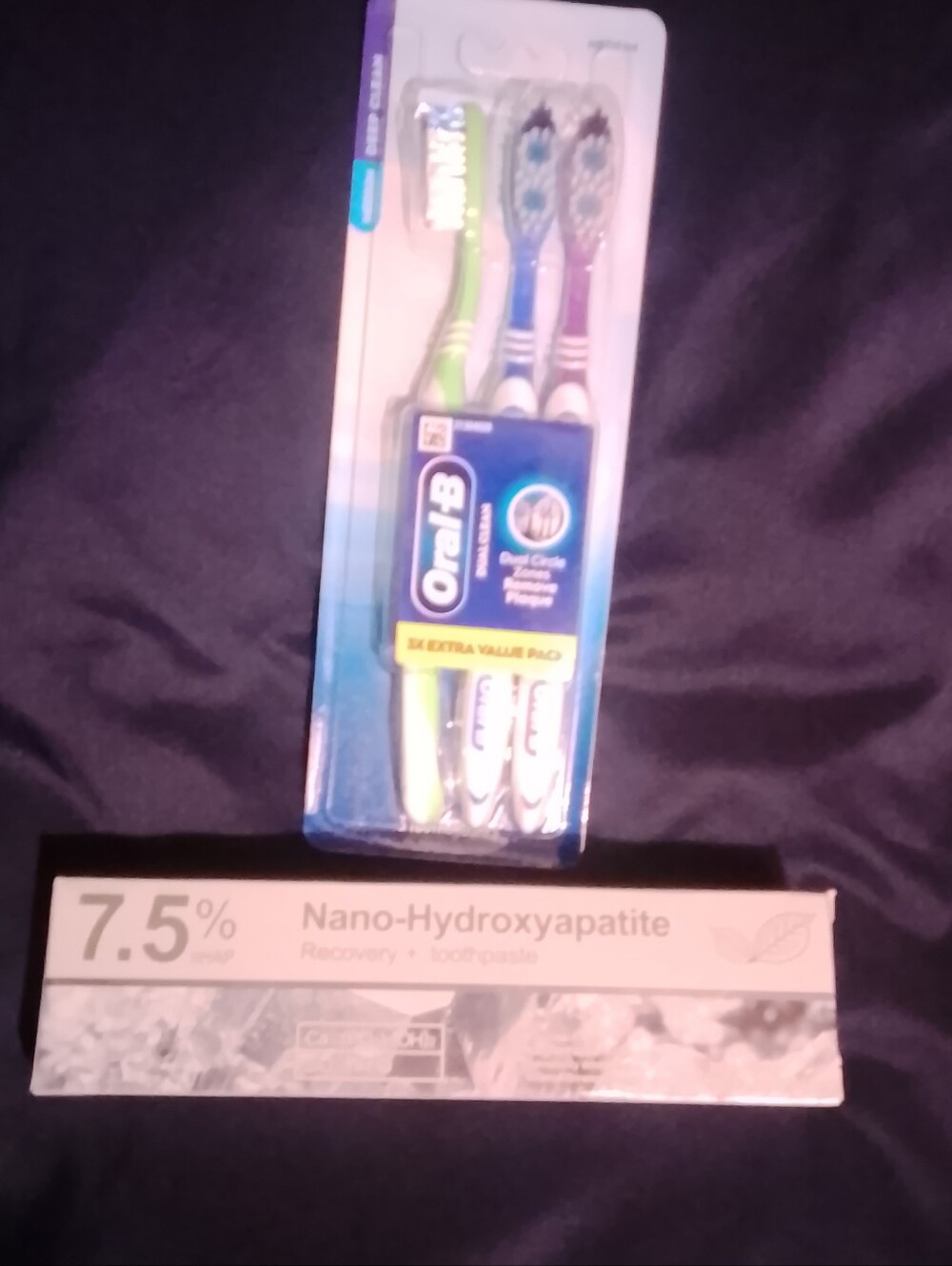 7.5% Hap Nano-Hydroxyapatite Toothpaste And Oral-B 3-Pack Toothbrushes